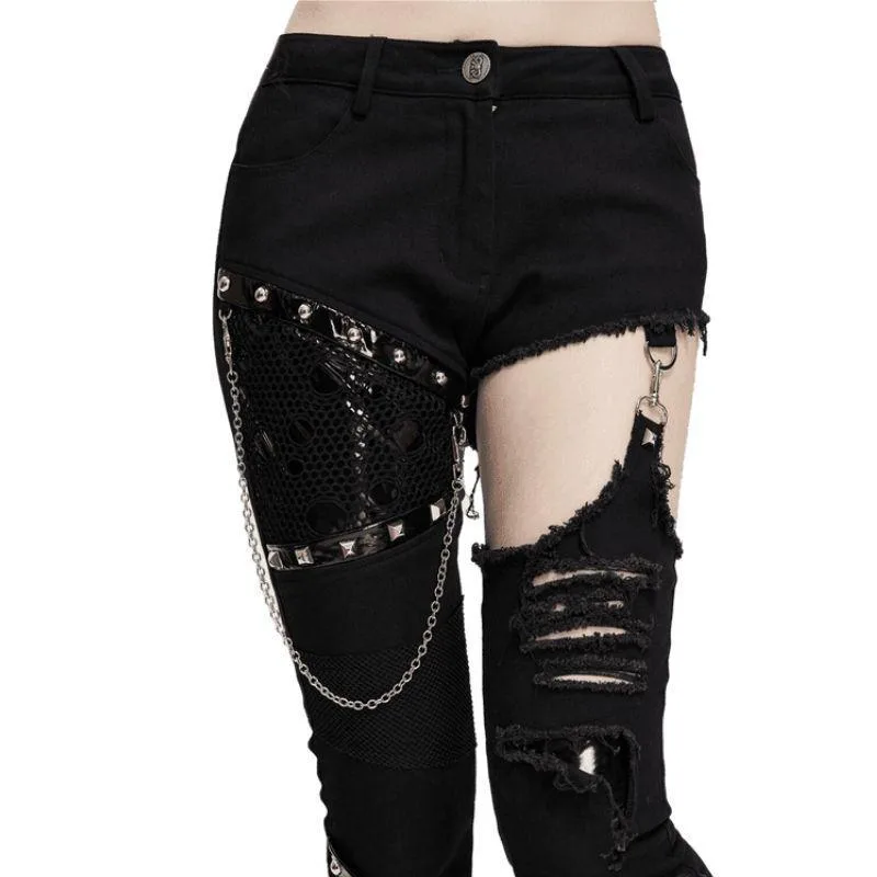Aanzicht 4 — Jeans voor dames – punk