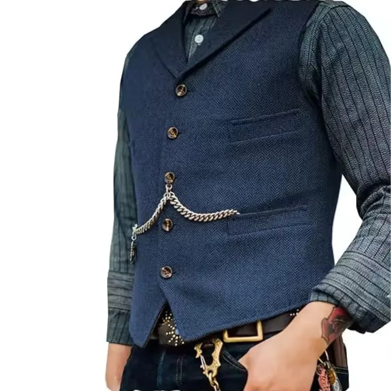 Aanzicht 10 — Steampunk gilet voor heren – mouwloos