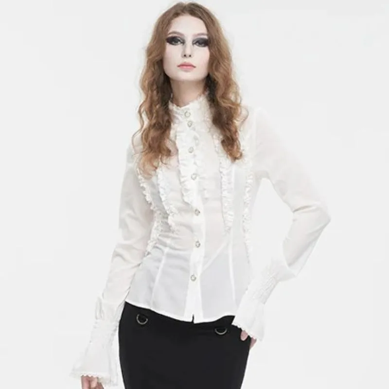 Aanzicht 2 — Blouse voor dames – Victoriaans