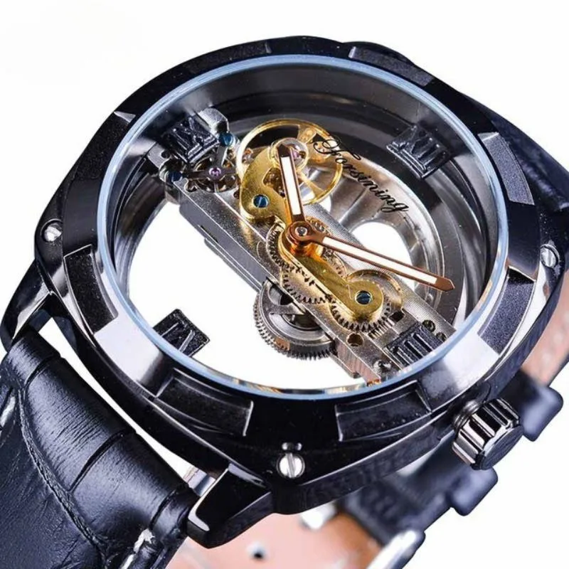 Aanzicht 5 — Steampunk horloge – wijzerplaat transparant