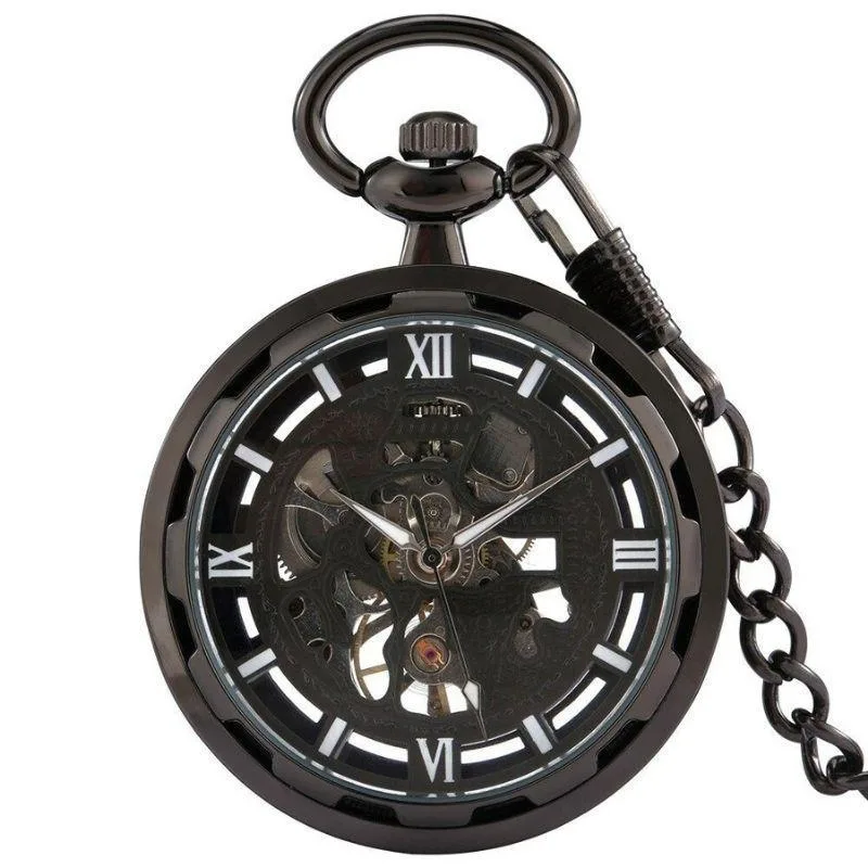 Zakhorloge – skelet zwart
