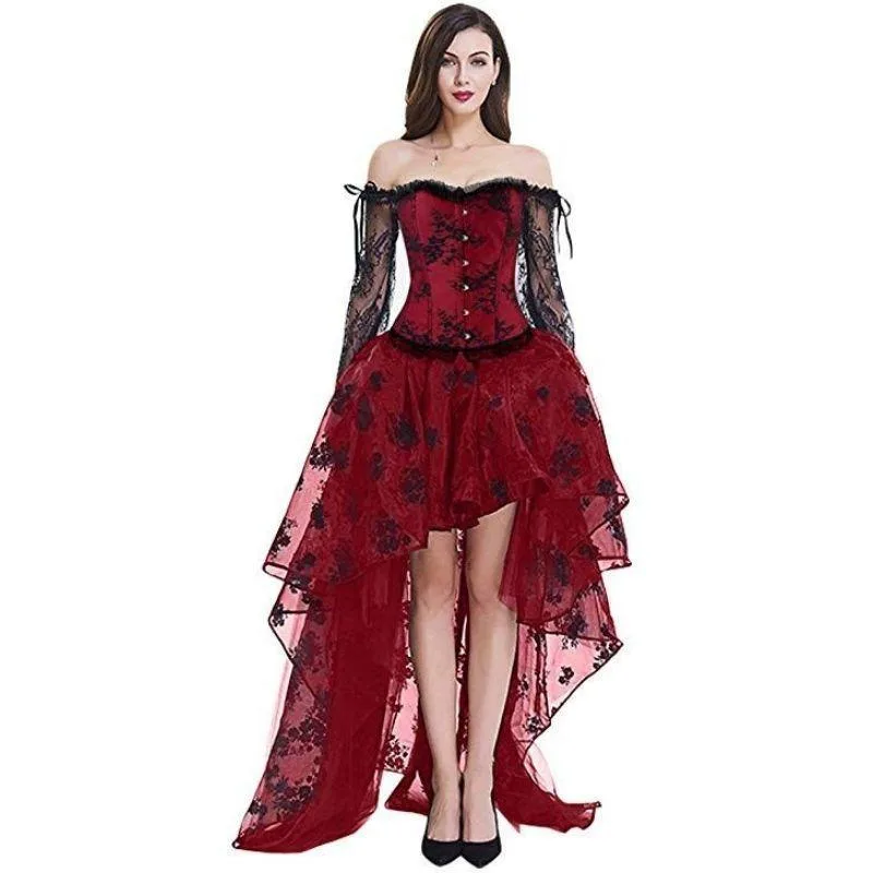 Steampunk jurk – rood