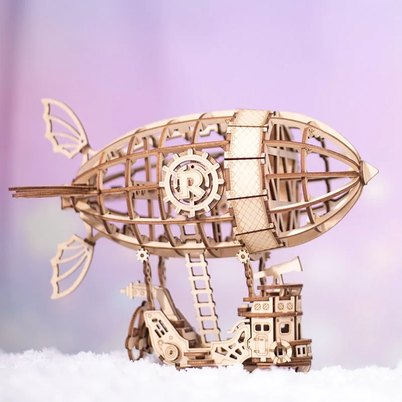 Aanzicht 2 — Steampunk modelbouwpakket – luchtschip Zeppelin