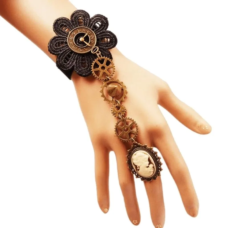 Aanzicht 2 — Steampunk armband – tandwiel
