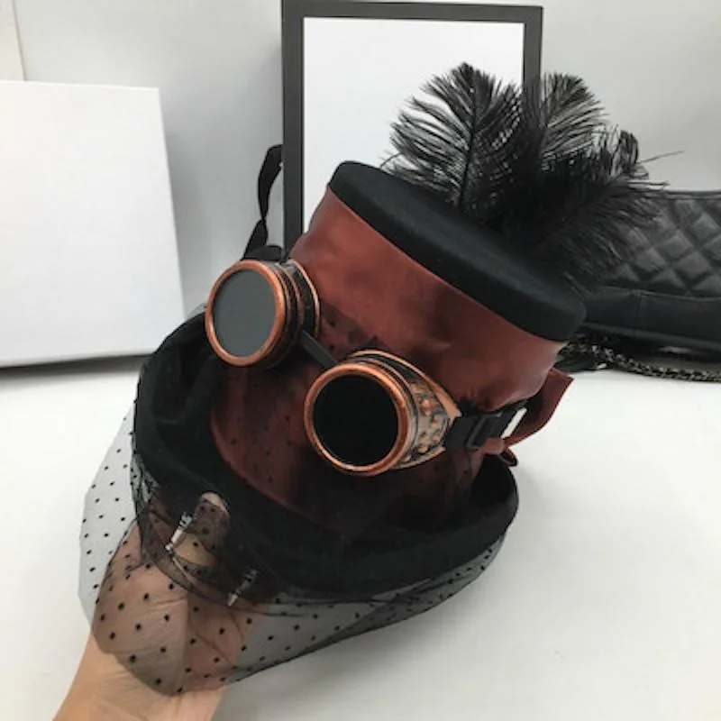 Aanzicht 5 — Steampunk hoed – met sluier