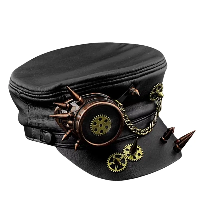 Aanzicht 5 — Steampunk hoed – militaire stijl
