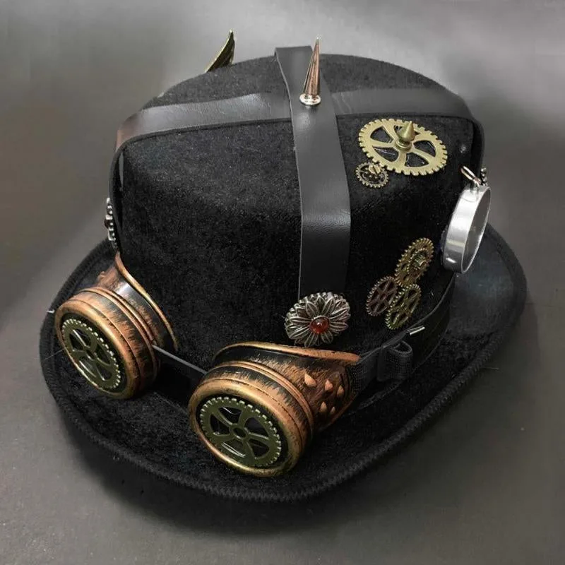 Aanzicht 3 — Steampunk hoed – met sierdetails