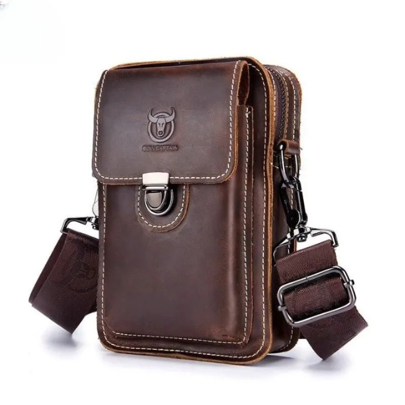Aanzicht 4 — Clutch voor heren – leer schouderriem