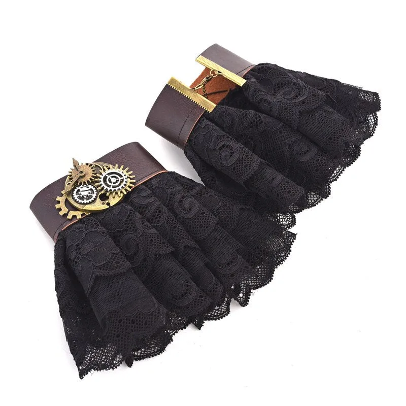 Aanzicht 2 — Steampunk handschoen voor dames