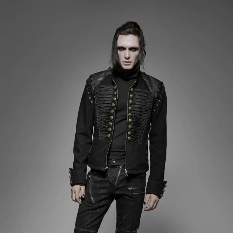 Aanzicht 3 — Jas voor heren – gothic militaire stijl officiersstijl