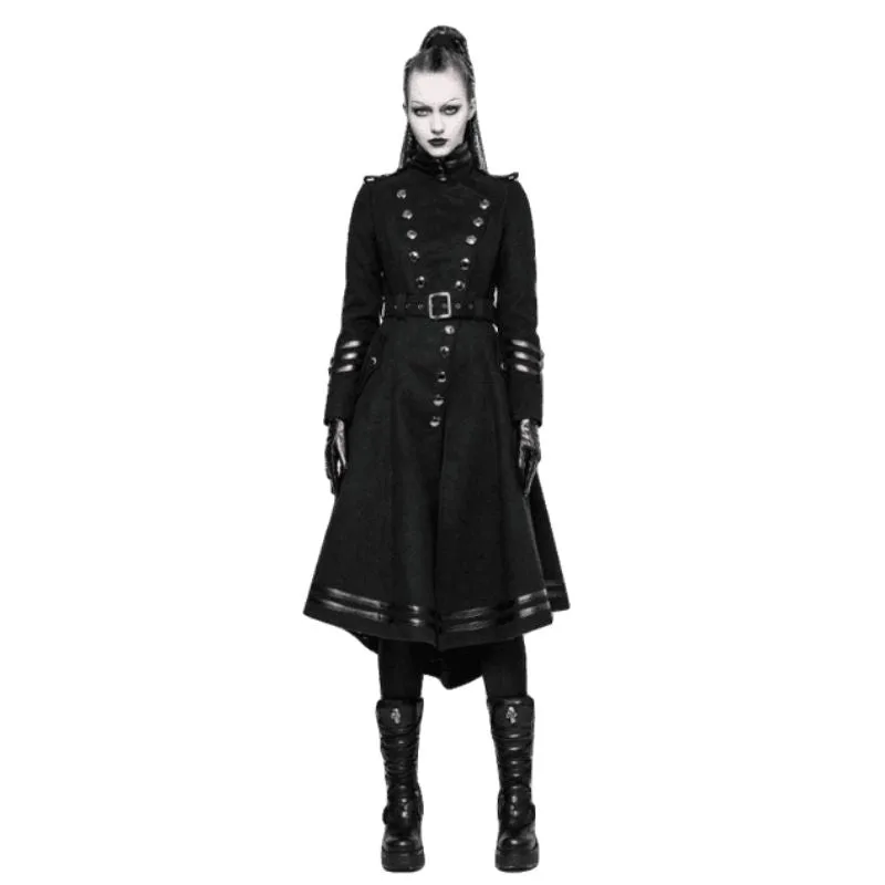 Mantel voor dames – lang zwart gothic