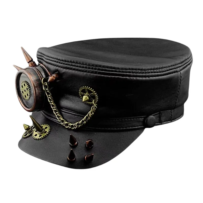 Aanzicht 2 — Steampunk hoed – militaire stijl