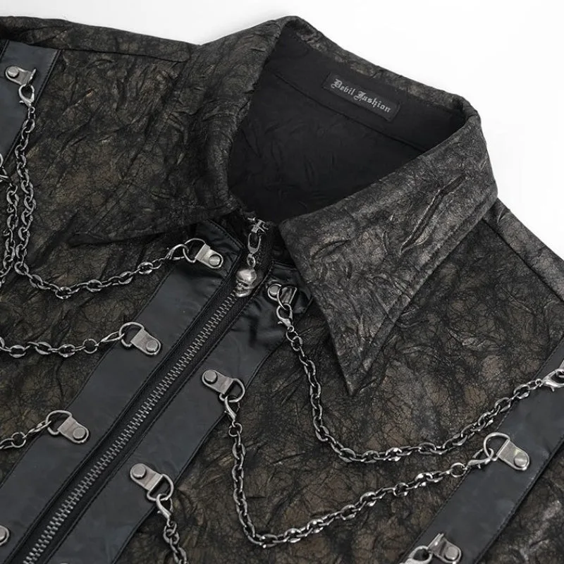Aanzicht 6 — Steampunk overhemd – bruin