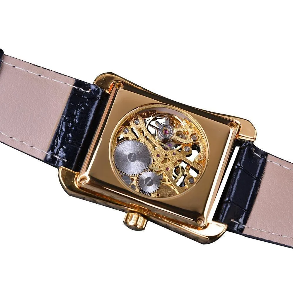 Aanzicht 4 — Skeleton horloge voor heren – rechthoekig
