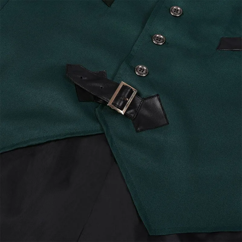 Aanzicht 7 — Steampunk jas – groen