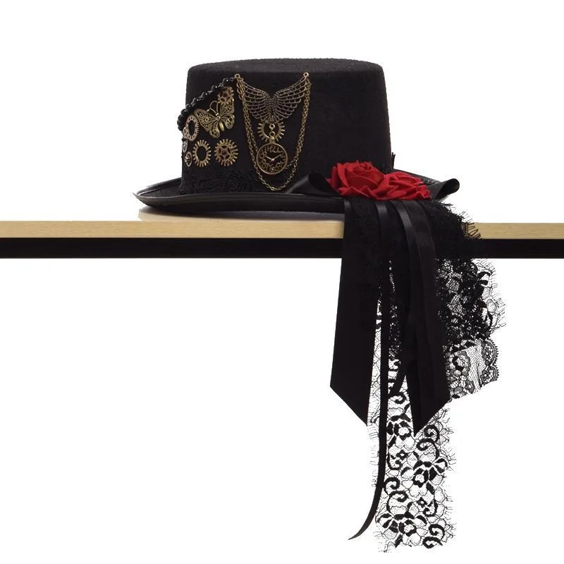 Aanzicht 5 — Steampunk hoed – gothic voor dames