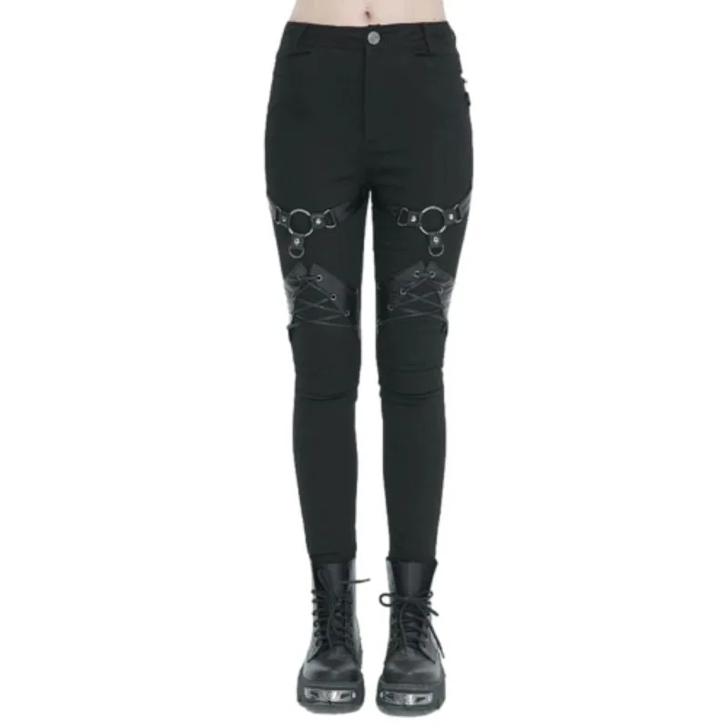 Aanzicht 3 — Broek voor dames – punk gothic