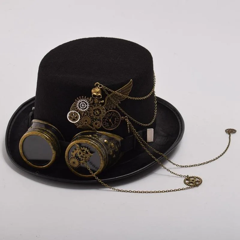 Aanzicht 6 — Steampunk hoed – met bril