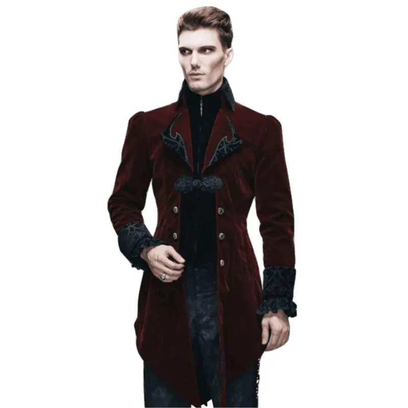 Jas voor heren – gothic rood