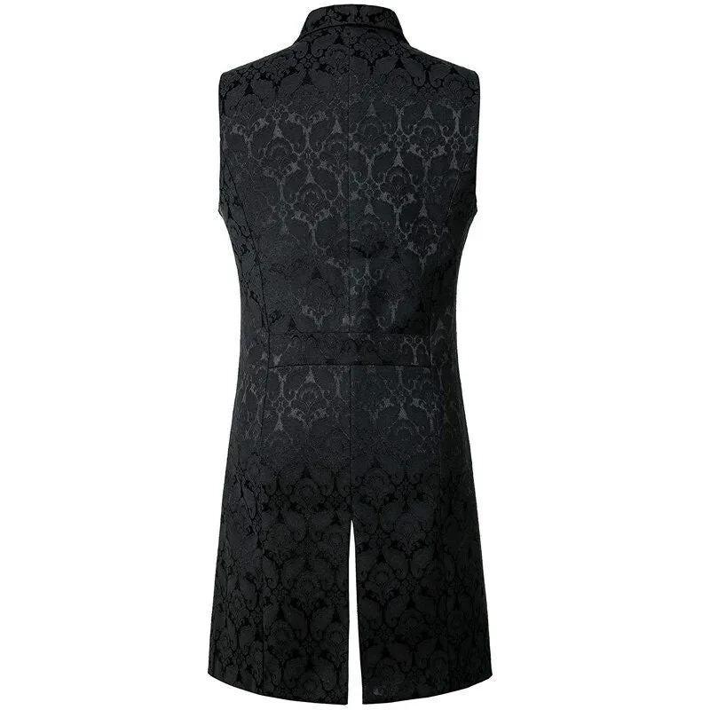 Aanzicht 2 — Gilet voor heren – mouwloos lang gothic