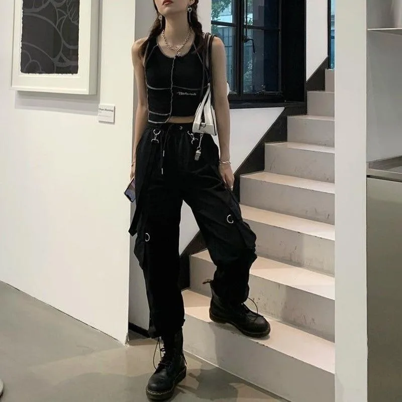 Aanzicht 3 — Steampunk broek – wijd gothic