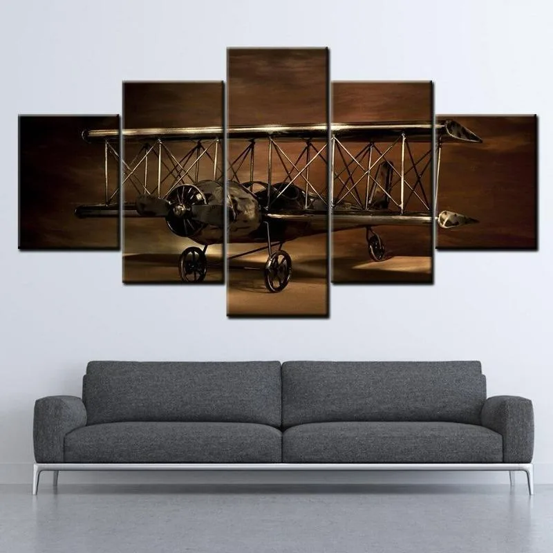 Steampunk wanddecoratie – vliegtuig vintage
