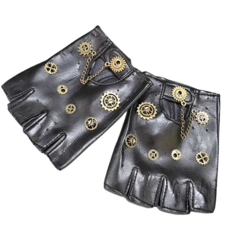 Steampunk vingerloos handschoen