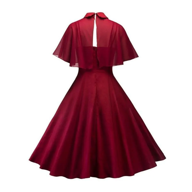 Aanzicht 2 — Jurk – vintage rood