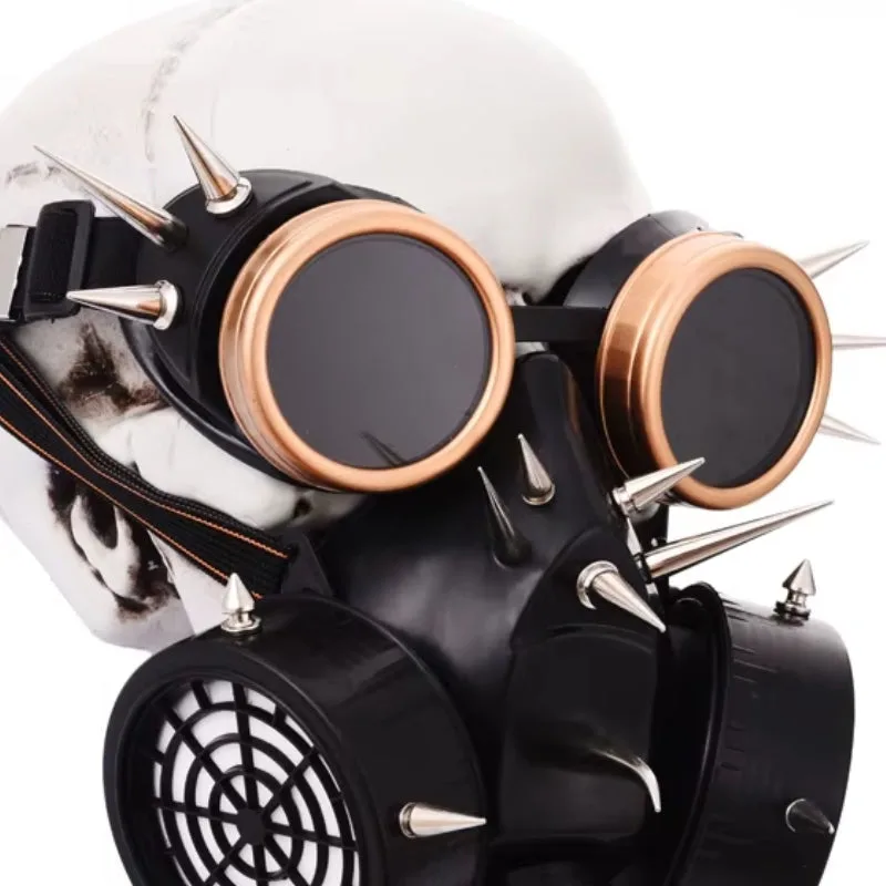 Aanzicht 3 — Steampunk gasmasker als kostuumaccessoire voor heren
