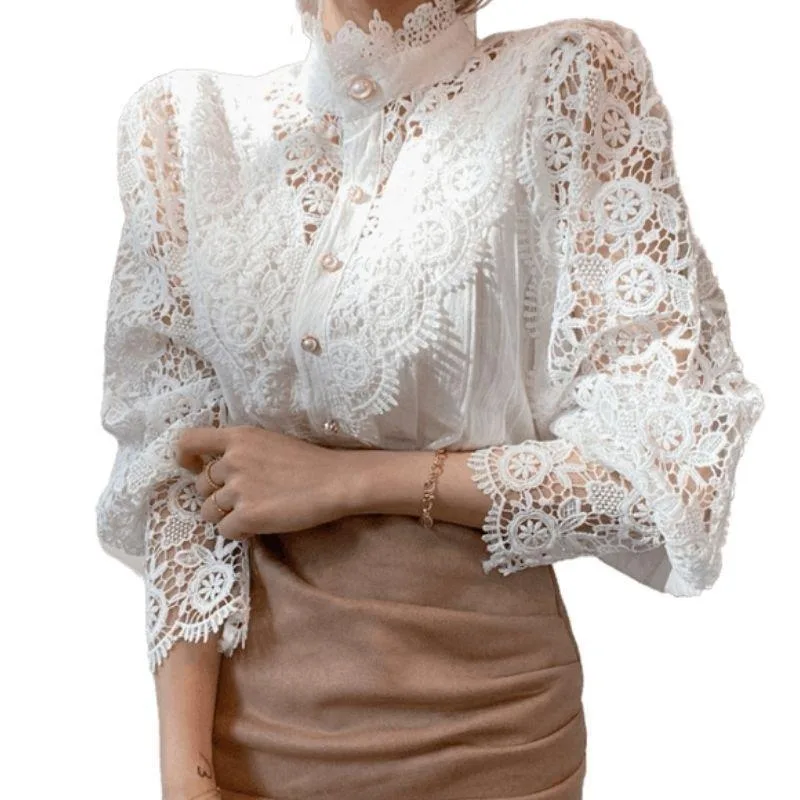 Aanzicht 6 — Blouse – kant kraag Victoriaans