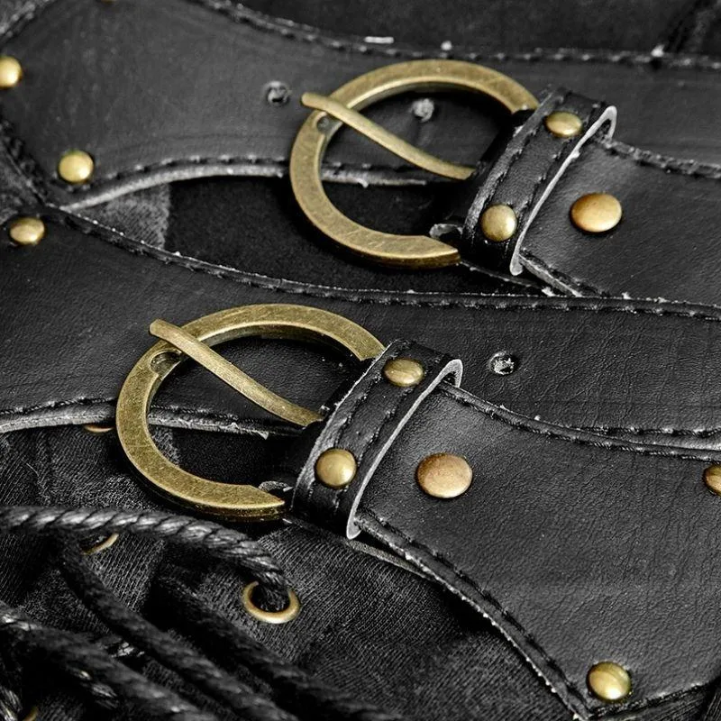 Aanzicht 4 — Steampunk korset voor heren – met vetersluiting
