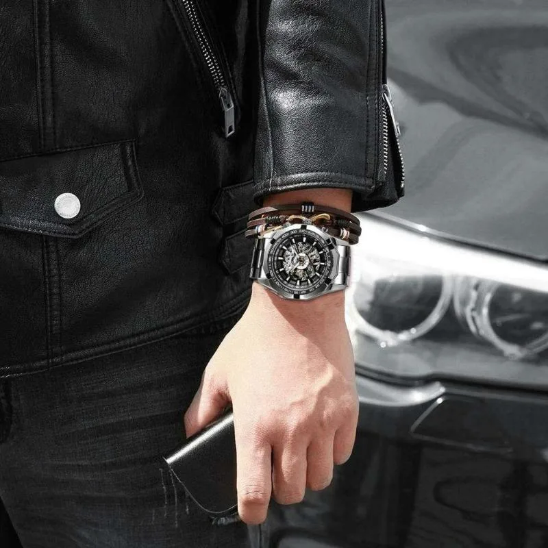 Aanzicht 2 — Mechanische horloge voor heren – skelet