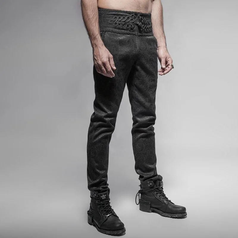 Aanzicht 4 — Steampunk broek – hoge tailleband vintage