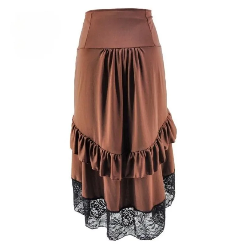 Aanzicht 2 — Steampunk rok – lang
