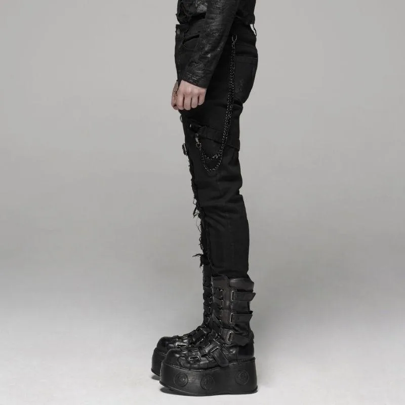 Aanzicht 3 — Broek voor heren – punk gothic