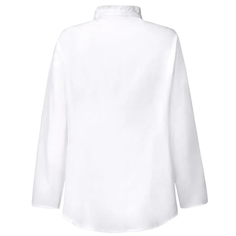 Aanzicht 3 — Blouse voor dames – Victoriaans kraag met ruches