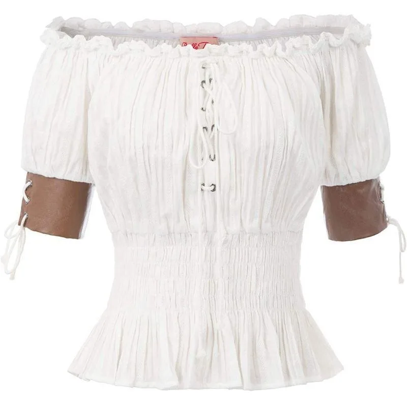 Aanzicht 5 — Steampunk blouse – met blote schouders