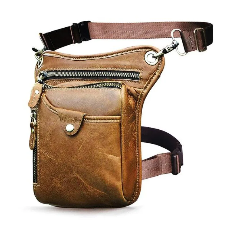 Aanzicht 6 — Tas voor heren – schouderriem leer vintage