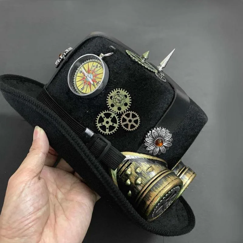 Aanzicht 4 — Steampunk hoed – met sierdetails