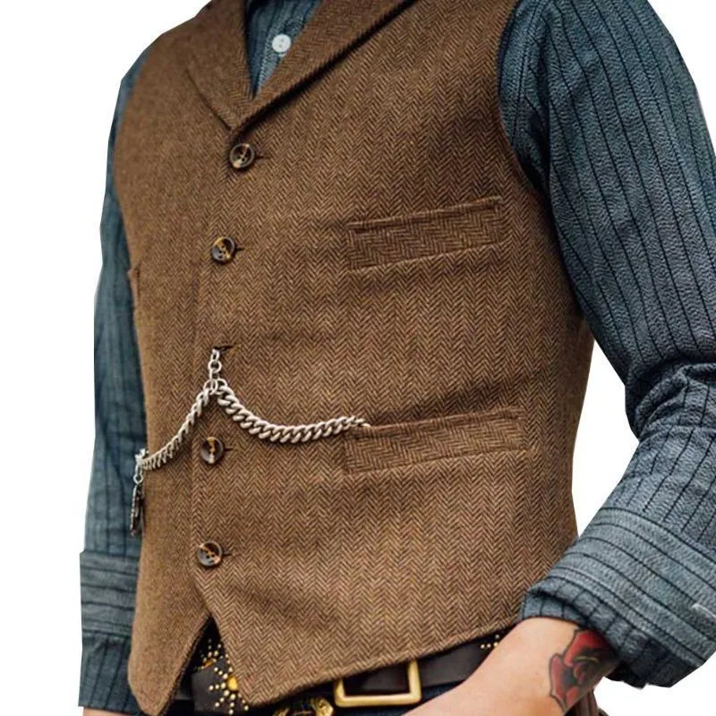 Aanzicht 9 — Steampunk gilet voor heren – mouwloos
