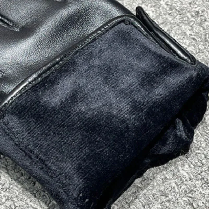 Aanzicht 4 — Handschoen voor heren – van leer zwart