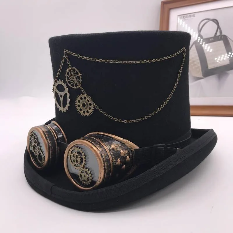 Aanzicht 6 — Steampunk hoed – hoge hoed