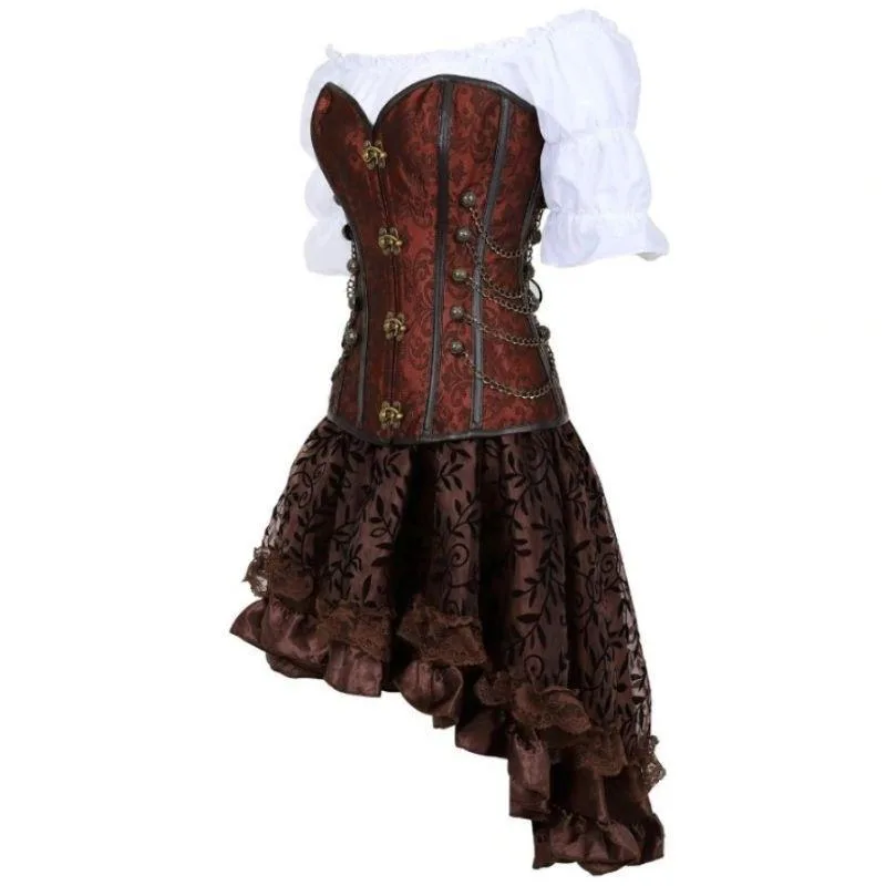 Aanzicht 3 — Steampunk kostuum – korset