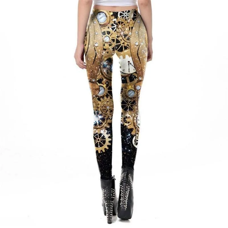 Aanzicht 5 — Steampunk legging – horloge