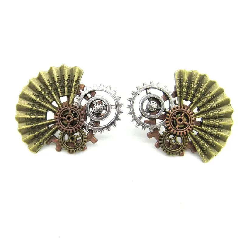Aanzicht 25 — Steampunk oorbellen – hangend