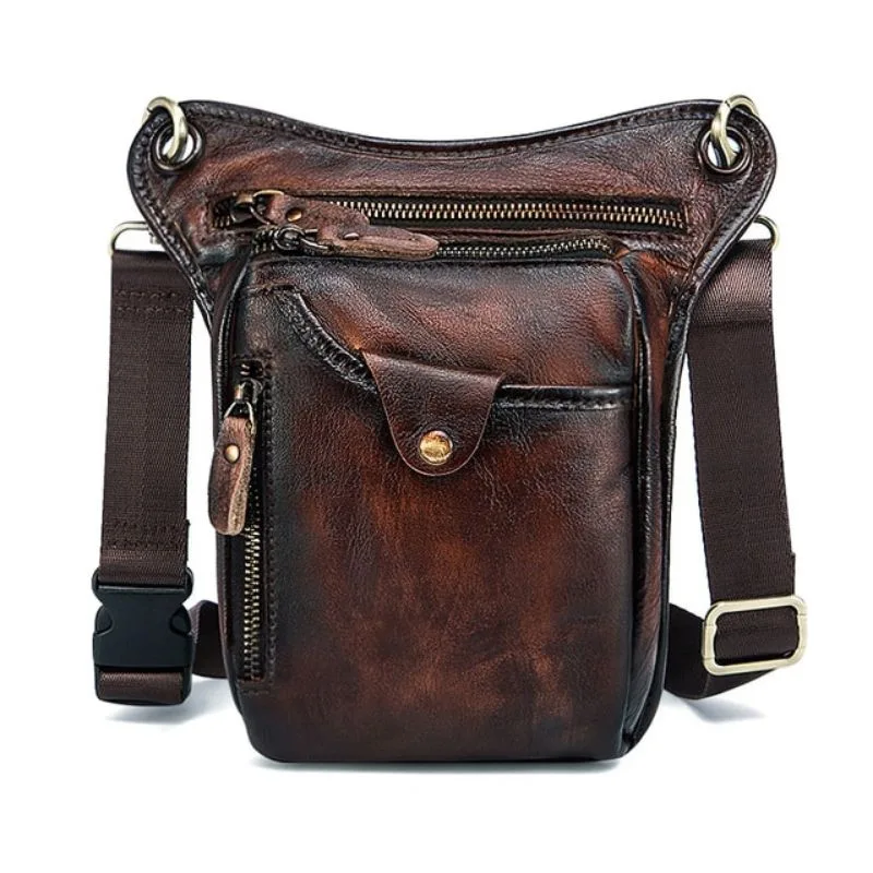 Aanzicht 7 — Tas voor heren – schouderriem leer vintage