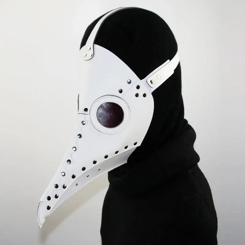 Aanzicht 4 — Pestdoktermasker – wit