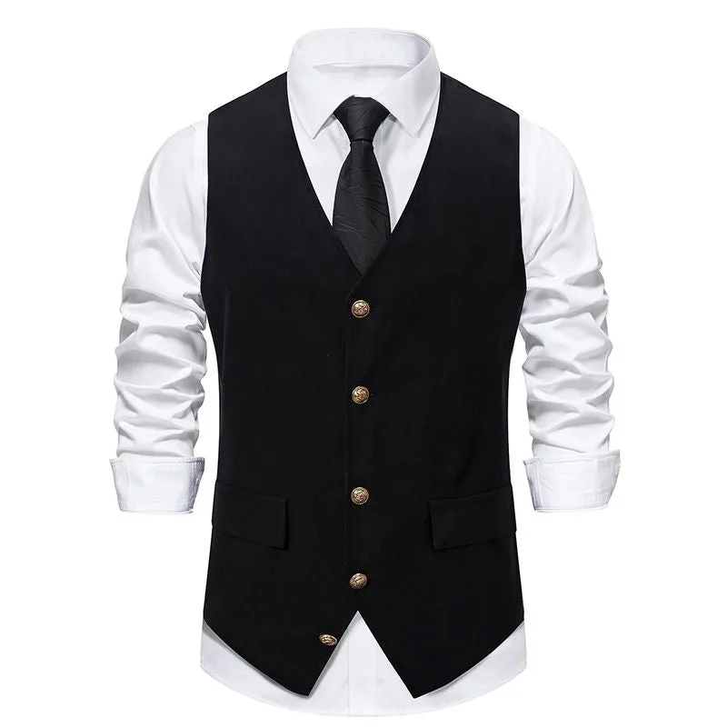 Kostuumgilet – retro zwart