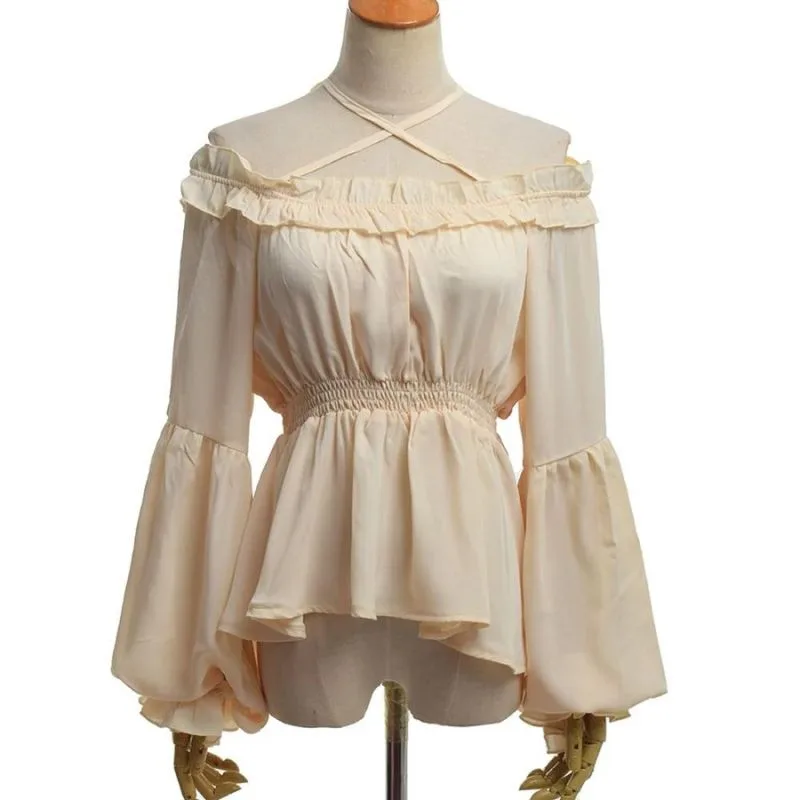 Blouse voor dames – middeleeuws mouw uitlopend Blouse voor dames – middeleeuws mouw uitlopend