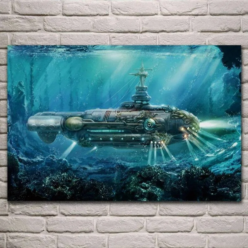 Aanzicht 2 — Steampunk wanddecoratie – onderwater